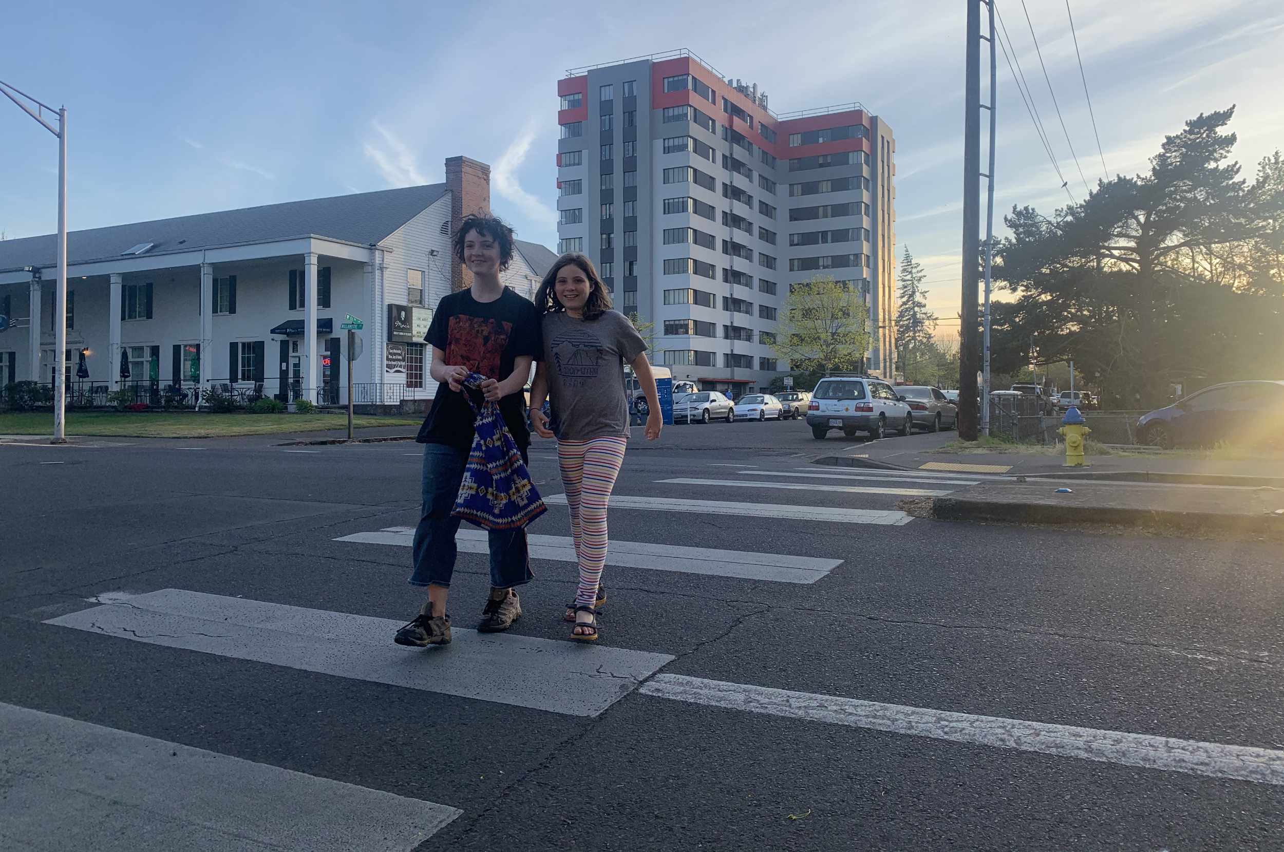 kids crossing street